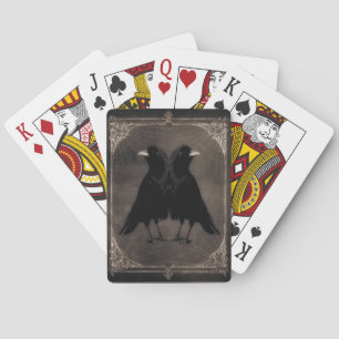 Cartas de juego clásicas de Ephemera Twin Crows