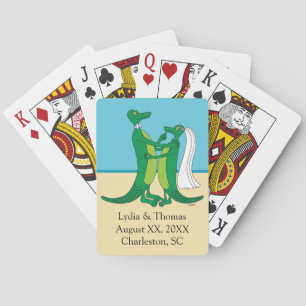 Cartas de juego clásicas de Gator Wedding Favor