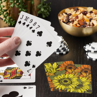 Cartas de Juego Clásicas de Girasoles