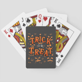 Cartas de juego clásicas de Halloween con trucos o