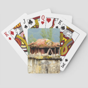 Cartas de juego clásicas de la antigua chimenea fr