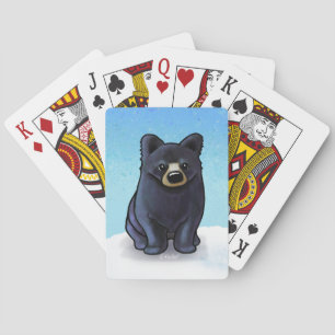 Cartas de juego clásicas de la cúpula del oso negr