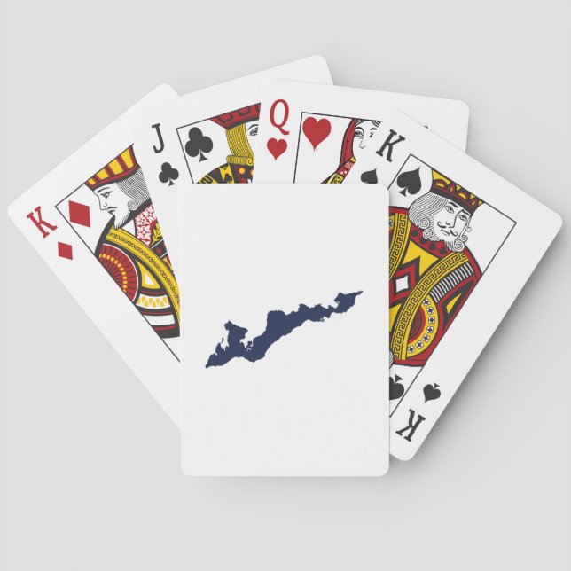 Cartas de juego clásicas de la Isla de los Pescado (Reverso)