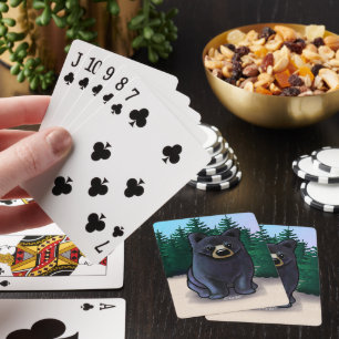 Cartas de juego clásicas de la peineta del oso peq