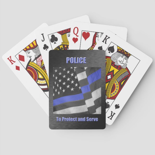 Cartas de juego clásicas de la policía (Reverso)