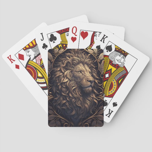 Cartas de juego clásicas de león (Reverso)