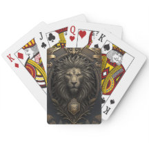 Cartas de juego clásicas de león