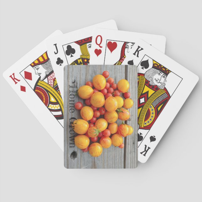 Cartas de juego clásicas de los huertos de tomates (Reverso)