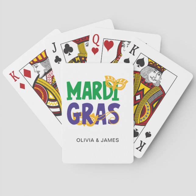 Cartas de Juego Clásicas de Mardi Gras (Reverso)