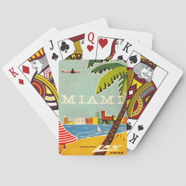 Cartas de juego clásicas de Miami (Reverso)