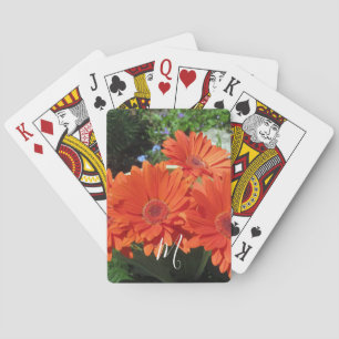 Cartas de juego clásicas de monograma de foto de n