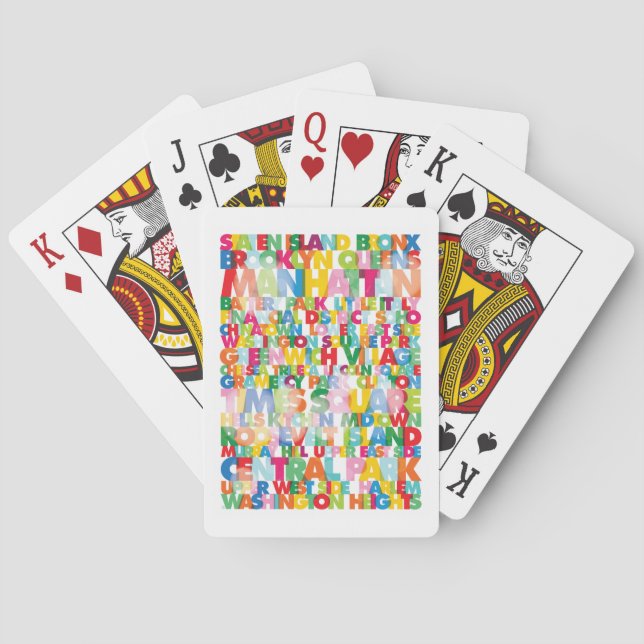 Cartas de juego clásicas de NYC Boroughs (Reverso)