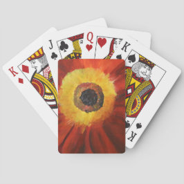 Cartas de juego clásicas de pintura de flores