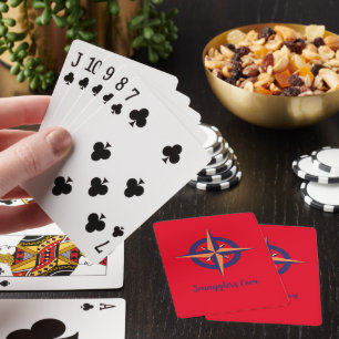 Cartas de juego clásicas de Rosa de brújula person