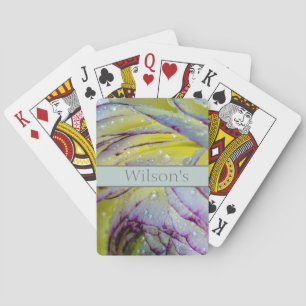 Cartas de juego clásicas de Rosa y lluvia