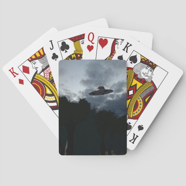 Cartas de juego clásicas de Saucer volador (Reverso)