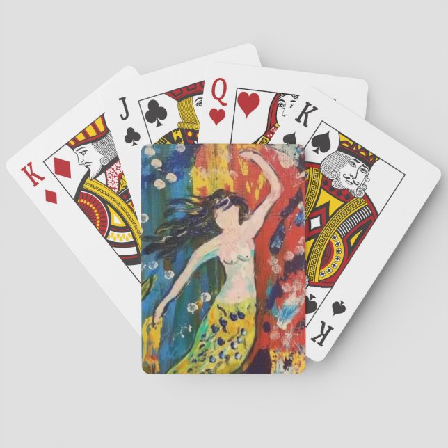 Cartas de juego clásicas de Sirena (Reverso)
