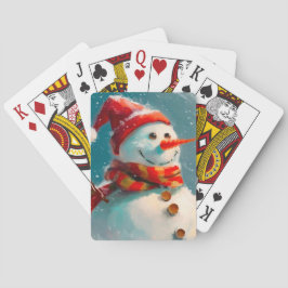 Cartas de juego clásicas de Snowman