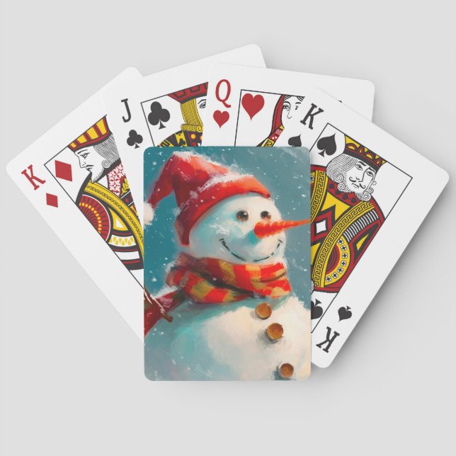 Cartas de juego clásicas de Snowman (Reverso)