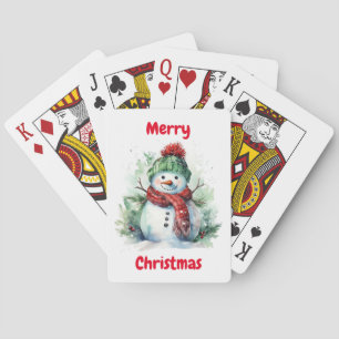 Cartas de juego clásicas de Snowman