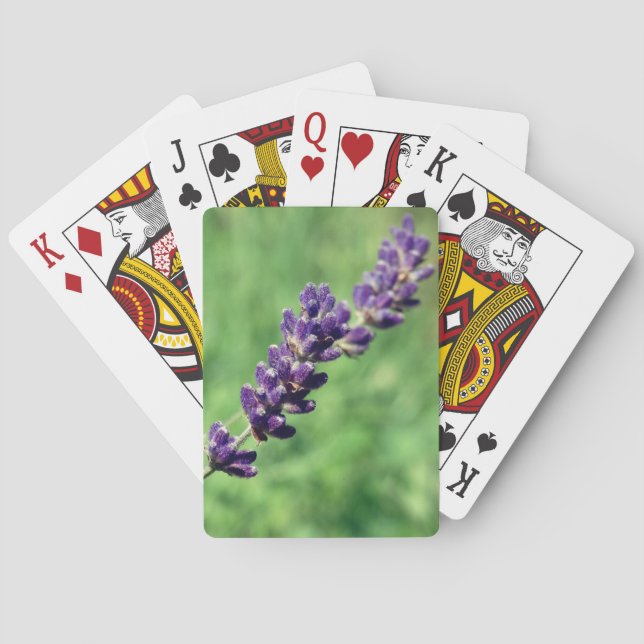Cartas de juego clásicas de Stalk Photo Lavender (Reverso)