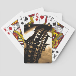 Cartas de juego clásicas de Steampunk Gold Rosa