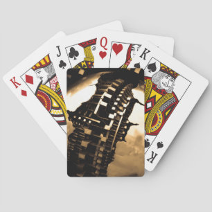 Cartas de juego clásicas de Steampunk Gold Rosa