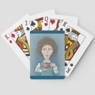 Cartas de juego clásicas de té para beber