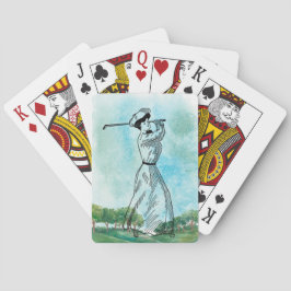 Cartas de juego clásicas de Vintage Golf