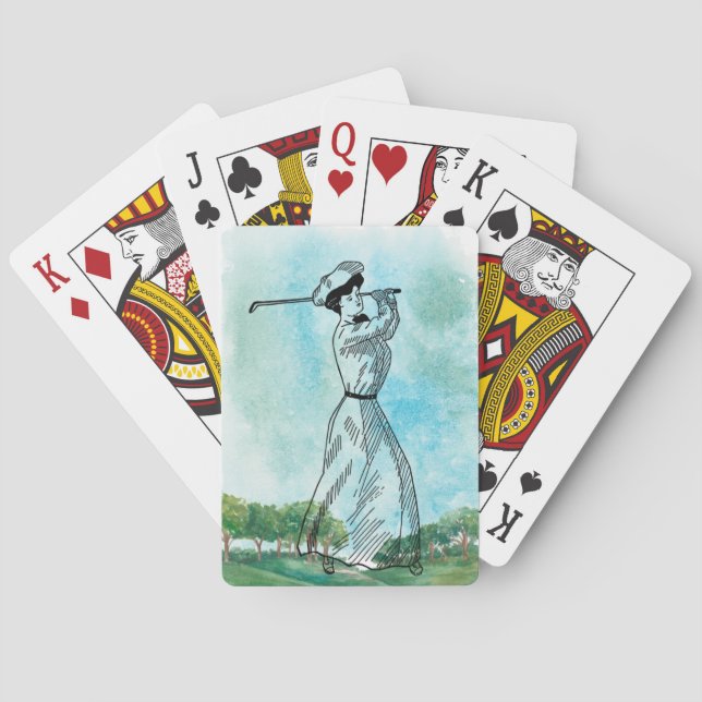 Cartas de juego clásicas de Vintage Golf (Reverso)
