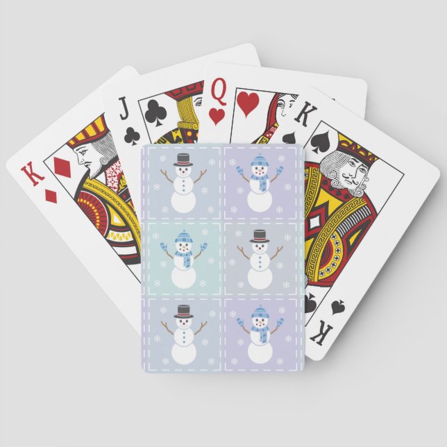 Cartas de juego clásicas de Winter Quilt (Reverso)