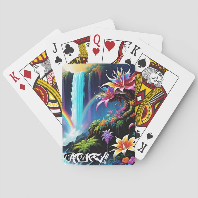 Cartas de juego clásicas del bosque de arcoiris (Reverso)