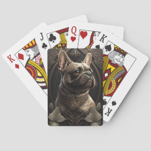 Cartas de juego clásicas del Bulldog francés