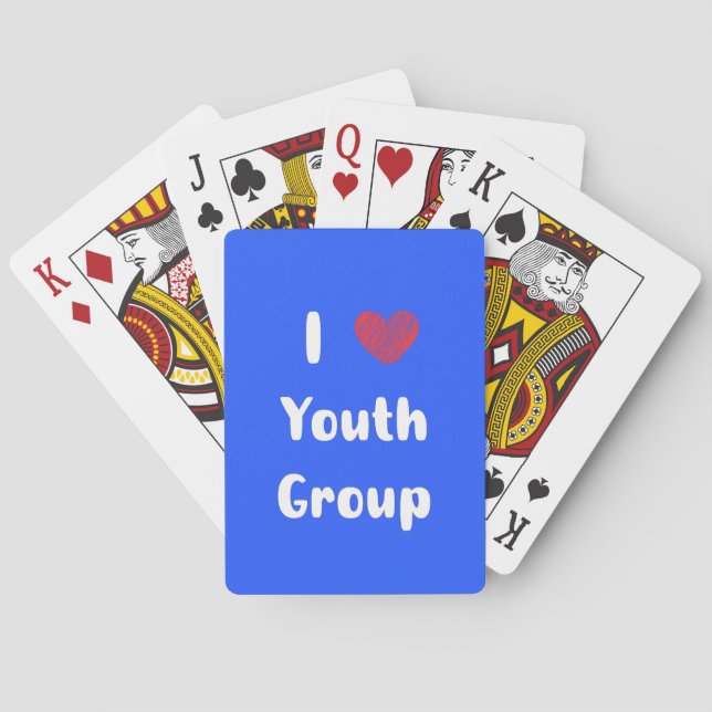 Cartas de juego clásicas del grupo juvenil I Heart (Reverso)
