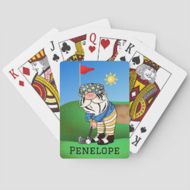 Cartas de juego clásicas del Monograma de Golf Gno