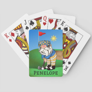 Cartas de juego clásicas del Monograma de Golf Gno