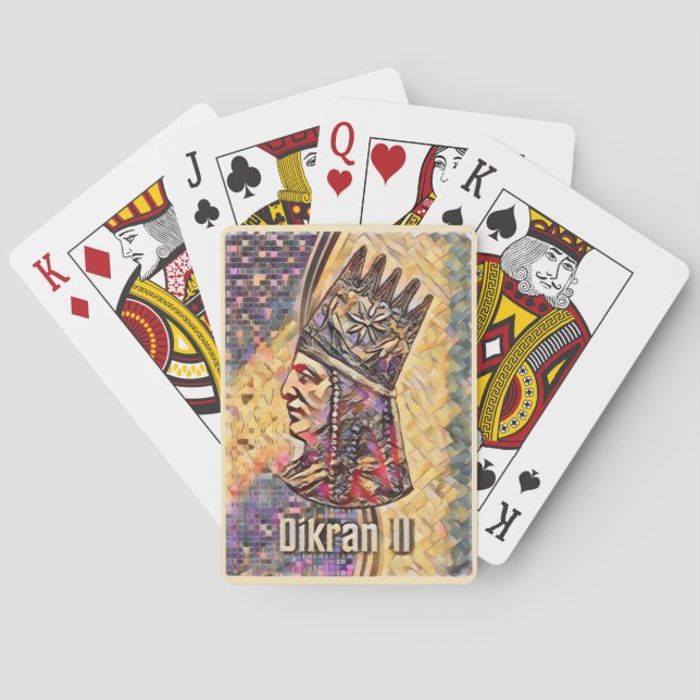 Cartas de juego clásicas del rey armenio Dikran II (Reverso)