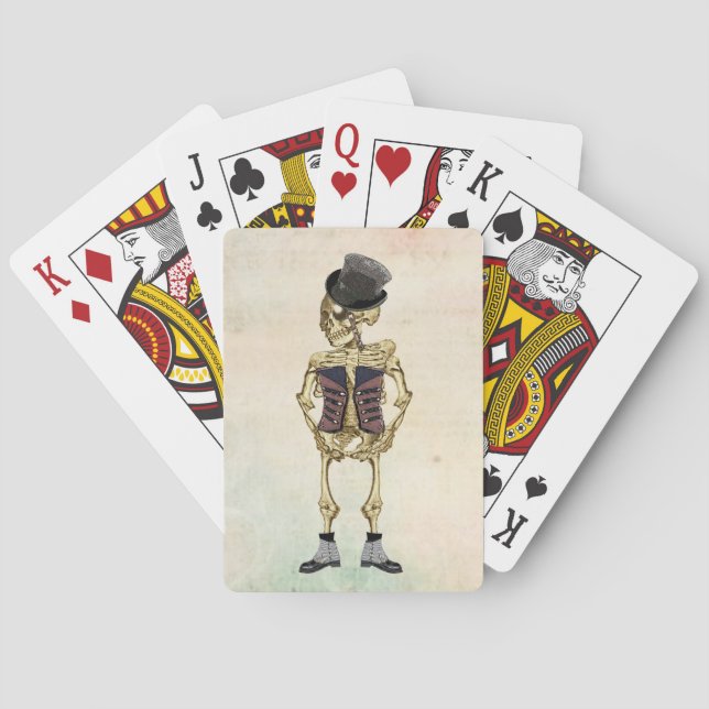 Cartas de juego clásicas del Skeleton de Halloween (Reverso)