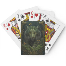 Cartas de juego clásicas del tigre