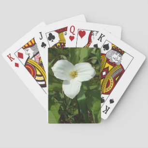 Cartas de juego clásicas del Trillium blanco de bo