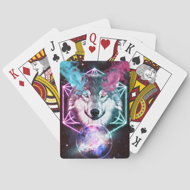 Cartas de juego clásicas Fantasy Wolf (Reverso)