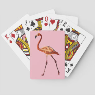 Cartas de juego clásicas Flamingo rosa