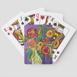 Cartas de juego clásicas florales