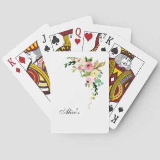 Cartas de juego clásicas florales