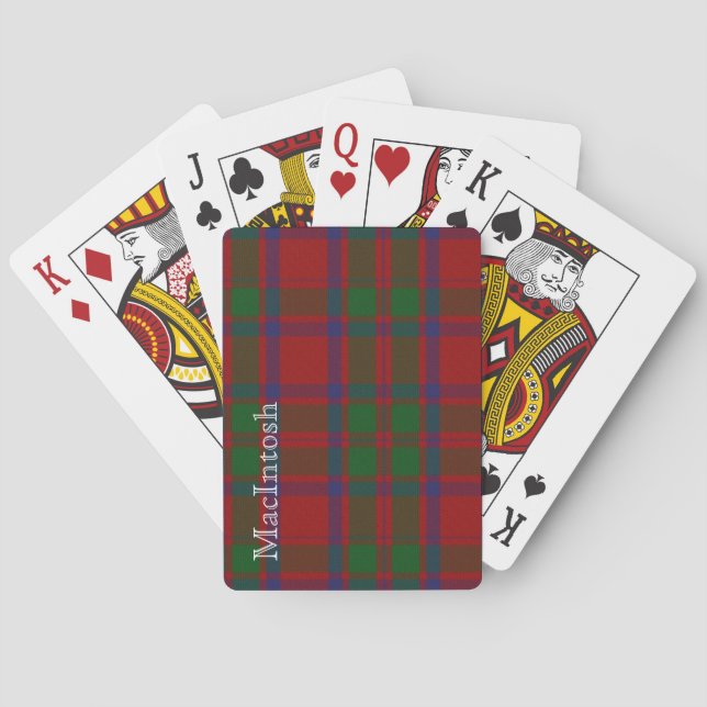 Cartas de juego clásicas MacIntosh Tartan (Reverso)