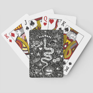 Cartas de juego clásicas místicas de Snake Lunar W