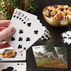 Cartas de Juego Clásicas Monograma Zorro Rojo