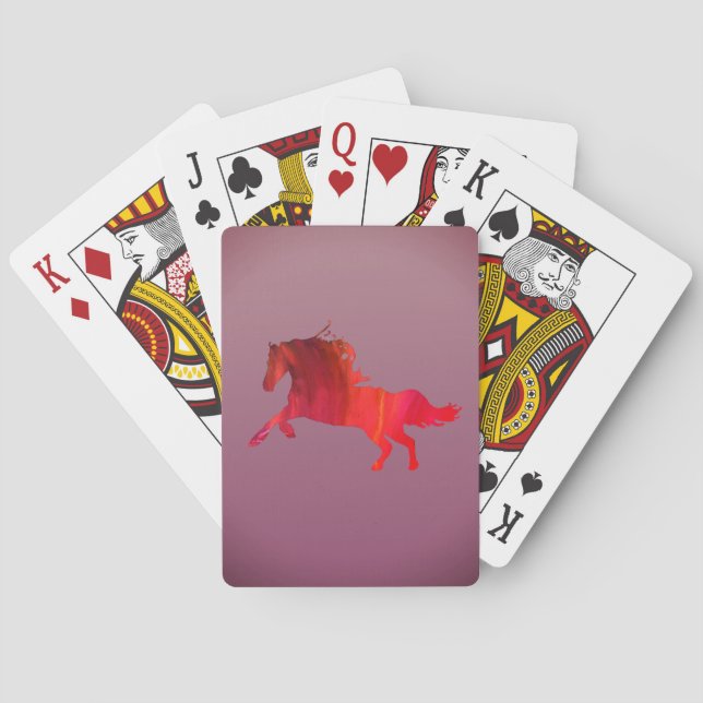 Cartas de juego clásicas para caballos de fuego (Reverso)