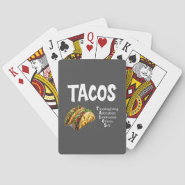 Cartas de juego clásicas para la oración de TACOS