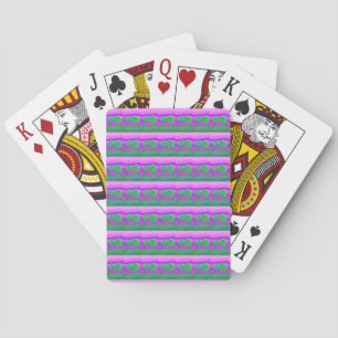 Cartas de juego clásicas púrpura rosada de Mt. Sun